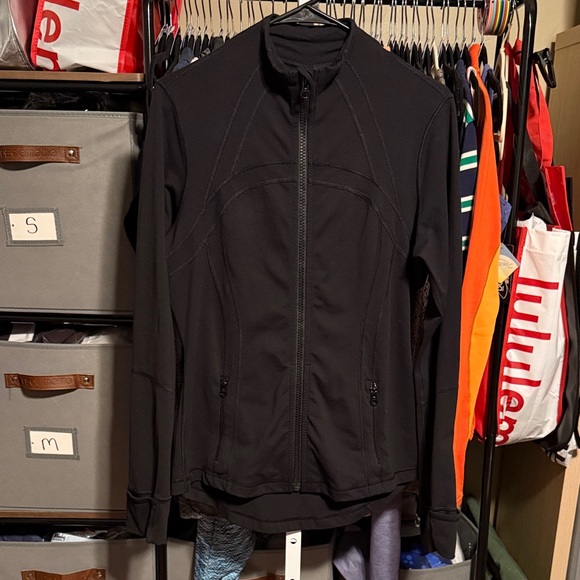 Lululemon Define Jacket Brushed Luon Sz 12 Black 1290 - Picture 1 of 8